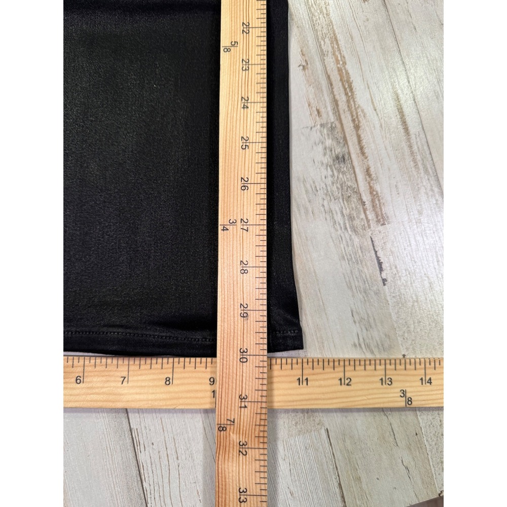NWT PAIGE Jeans Womens 29 Black Anessa 31 High Rise Wide Leg Fog Luxe Coating - Picture 15 of 16
